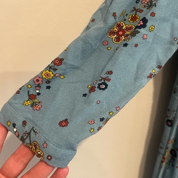 Biden Floral Blue Dress with 3/4 Sleeves size 6 - Picture 3 of 8